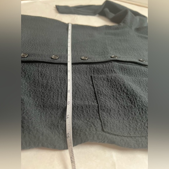 ONIA Womens Black Jumpsuit Size XS Button Down Romper Crinkle Gauge Shorts - Picture 7 of 9